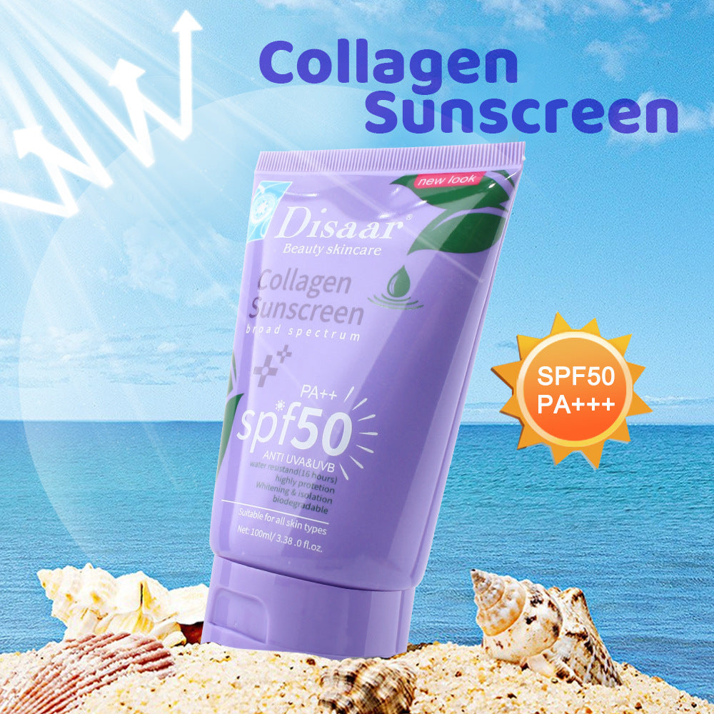 DISAAR Cross-Border Collagen Moisturizing Concealer UV Protection Sunscreen 100ml SPF 50+ PA+