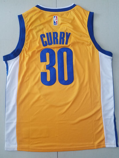 Golden State Warriors CURRY # 30 New Fan Yellow NBA Jerseys