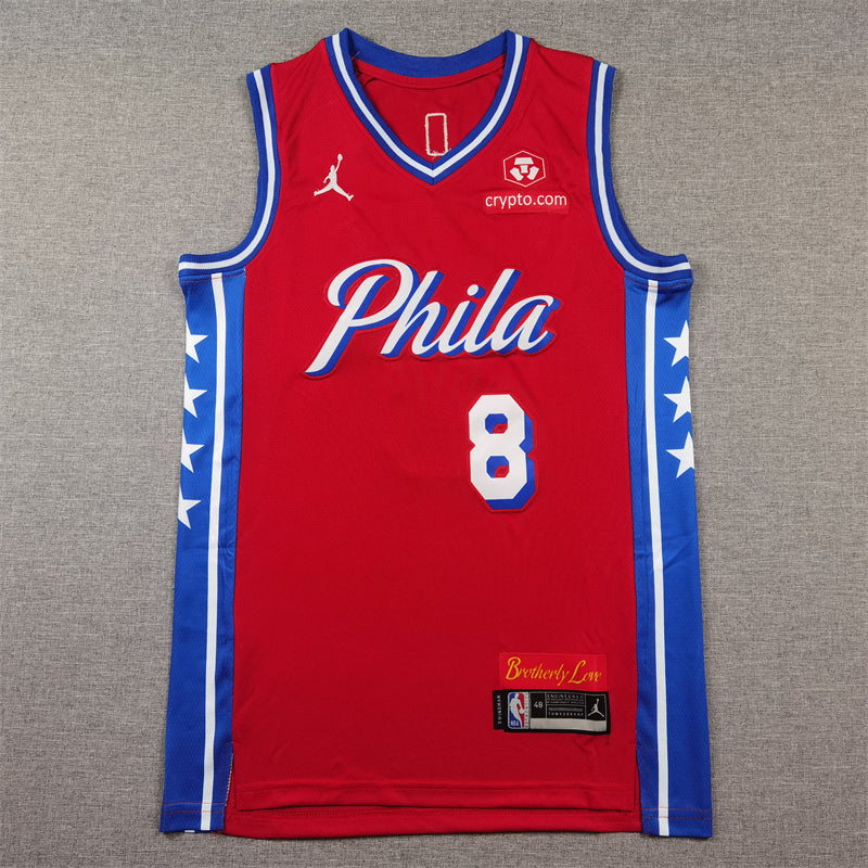 Philadelphia 76ers GEORGE # 8 Red NBA Jerseys