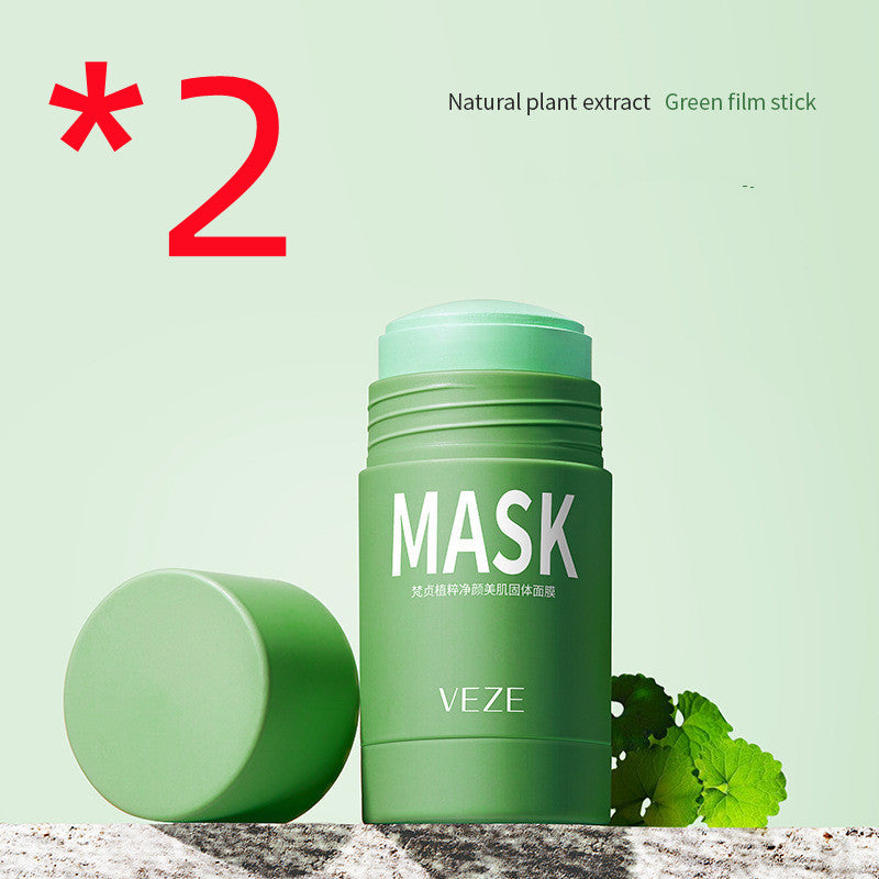 VEZE Oil Control minimiza los puntos negros y los poros, mascarilla sólida refrescante de levadura de té verde y berenjena