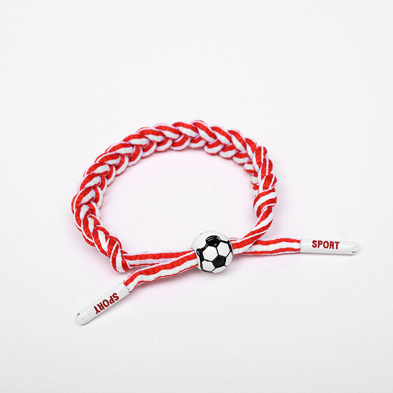 Football Star Braided Bracelet - Country Flags