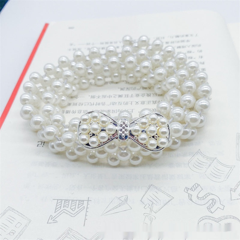 Elegant Design White Pearl Waist Chain