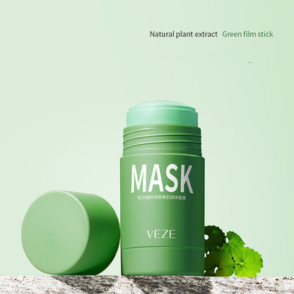 VEZE Oil Control Minimizes Blackheads and Pores, Cleansing Green Tea and Eggplant Yeast Refreshing Solid Mask