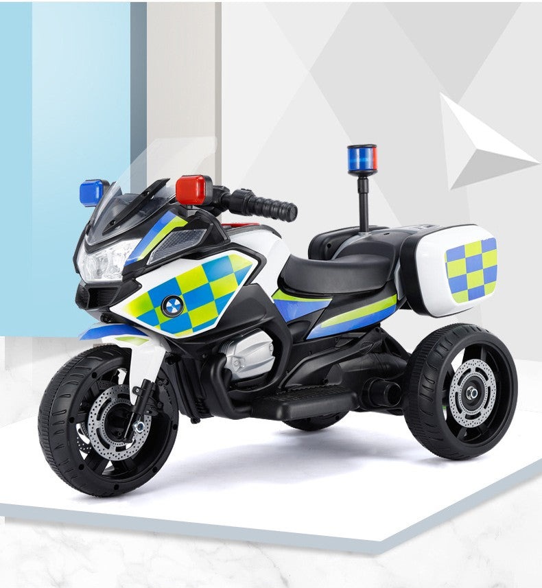 Lámpara de policía eléctrica para niños, motocicleta recargable