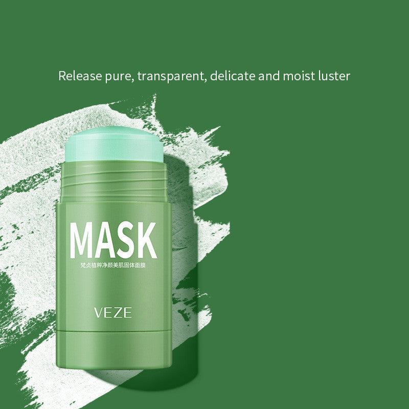 VEZE Oil Control Minimizes Blackheads and Pores, Cleansing Green Tea and Eggplant Yeast Refreshing Solid Mask