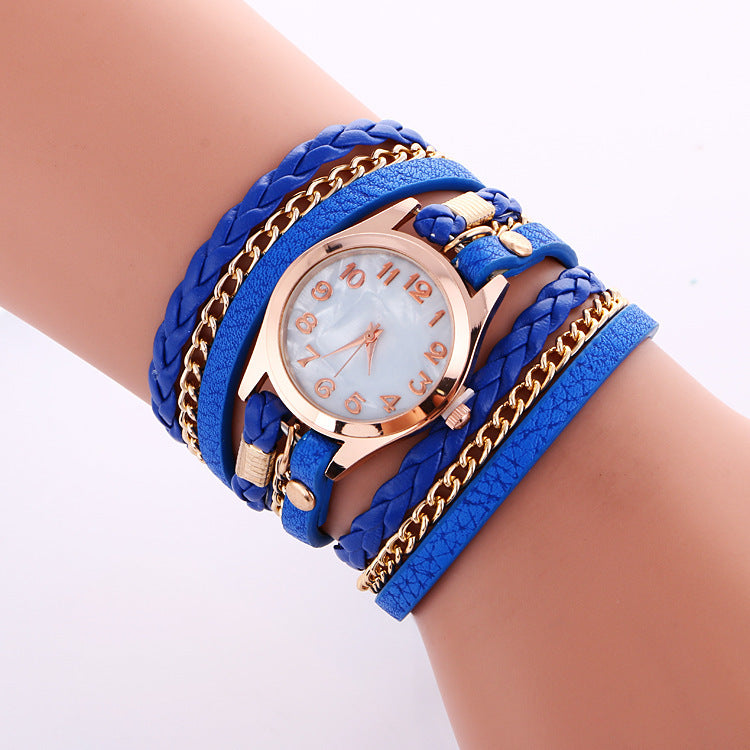 Conjunto de pulsera y reloj bohemios