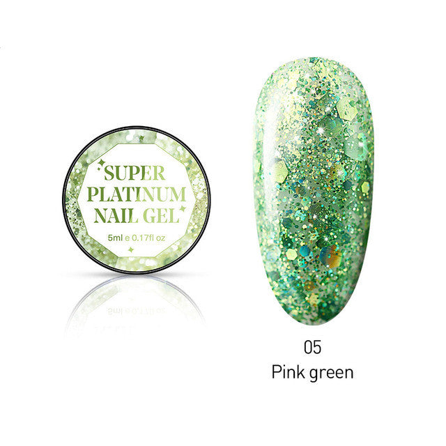 SUPER PLATINIUM Colored Gel Nail Polish