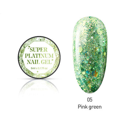 SUPER PLATINIUM Colored Gel Nail Polish