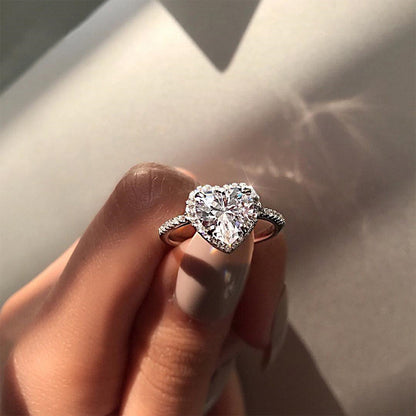 Anillo Pandora en forma de corazón para mujer