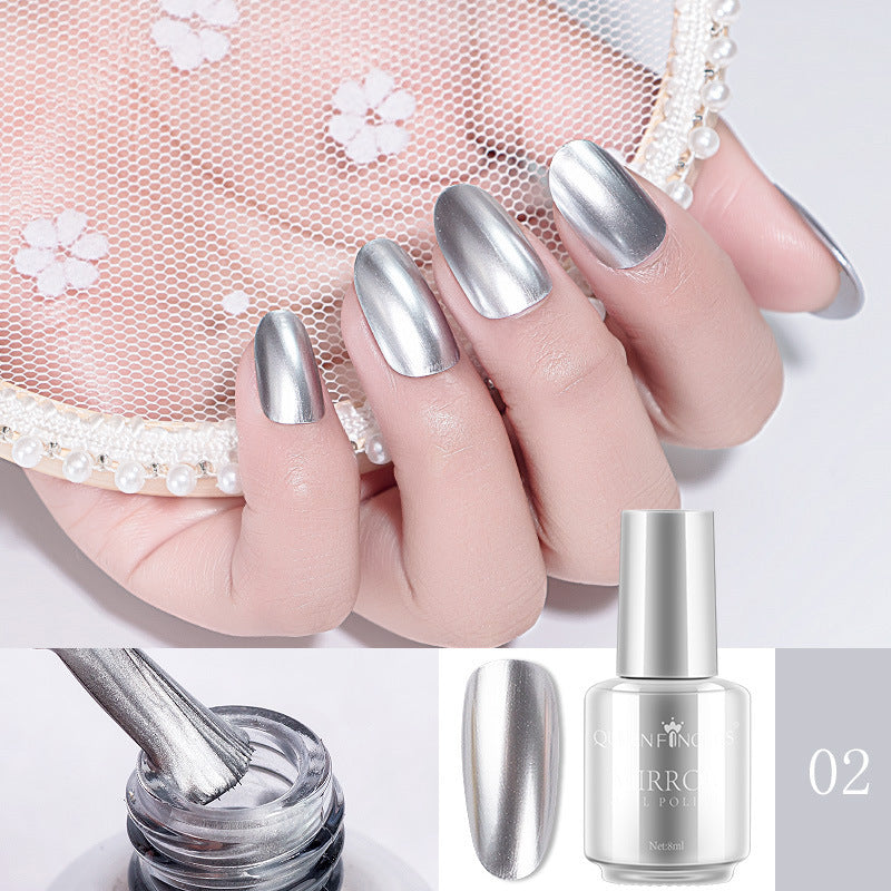 Esmalte de uñas en gel MIRROR con efecto diamante brillante