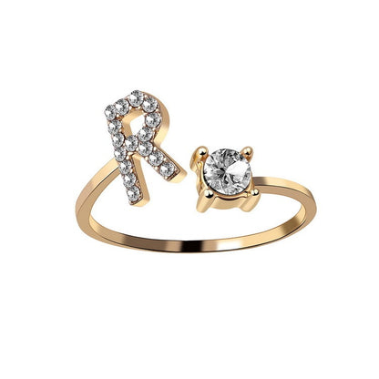 New Design Adjustable Letter Elegant Ring