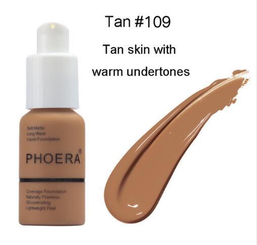 PHOERA Soft Matte Long-Lasting Concealer Liquid Foundation Face Makeup