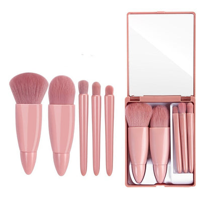 5Pcs Makeup Brushes Tool Set - Powder Eyeshadow Foundation Blush Blending Makeup Brush