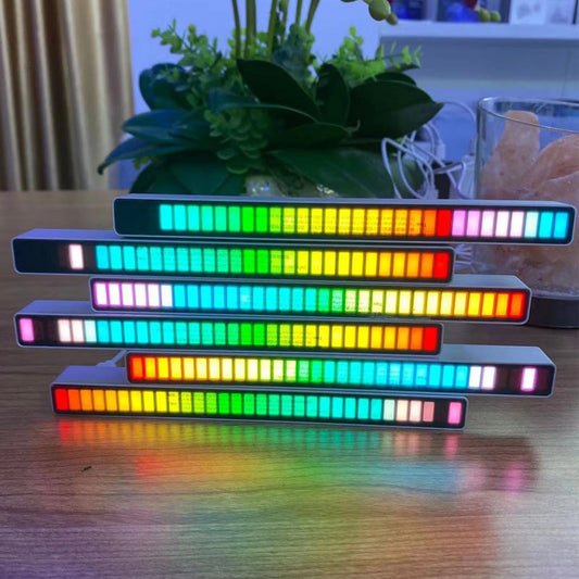 Creative Music Rhythm Lamp for Car Office Home Bedroom Sound Control Rhythm Beating Level Light Colorful Music Atmosphere Lamp