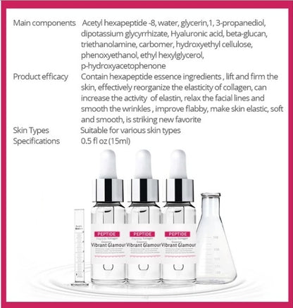 Vibrant Glamour Peptide Collagen Facial Serum To Tighten And Reduce Fine Lines