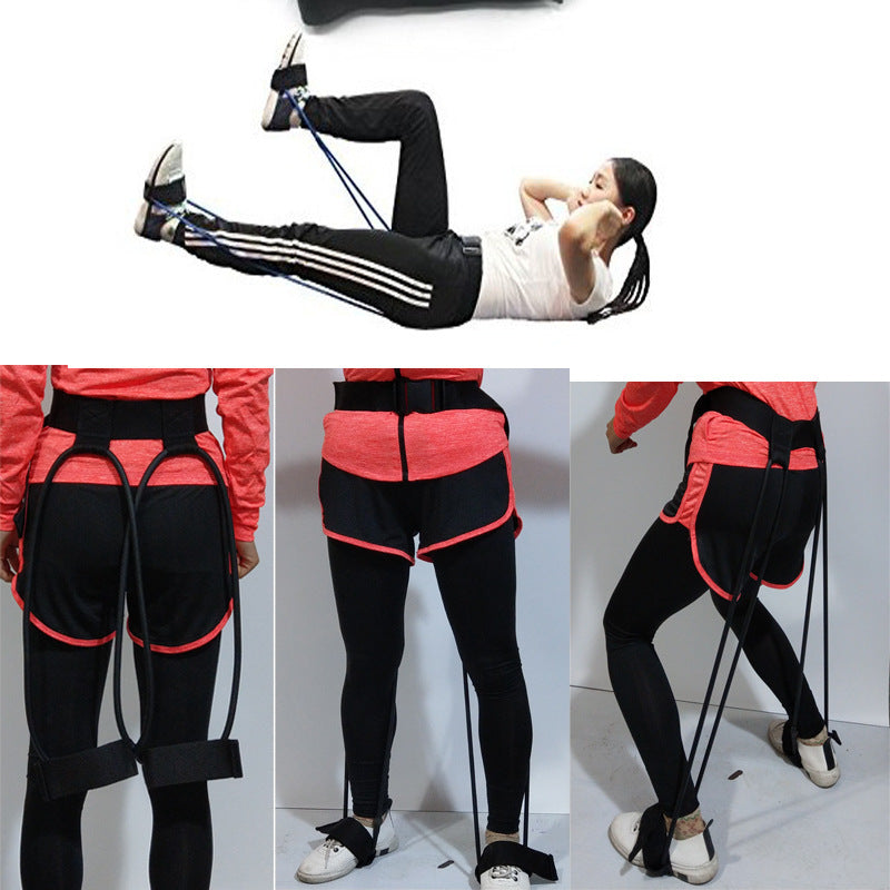 Latex Yoga Sports Belt, Tension Ropes with Foot Pedals - Shapely Hips and Legs