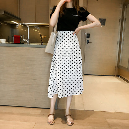 New Retro Style Polka Dot Chiffon Skirt