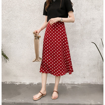 New Retro Style Polka Dot Chiffon Skirt