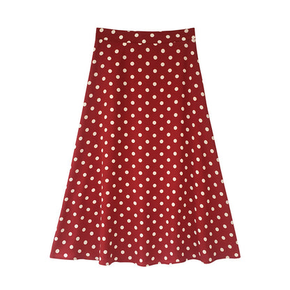 New Retro Style Polka Dot Chiffon Skirt