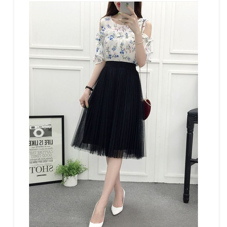 New High-Waisted, Slim, All-Match Fairy Skirt, Small Net Gauze Skirt