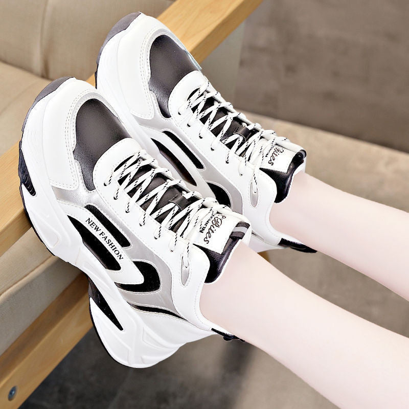 Korean Style Full Leather Sneakers for Students, Teens, and Adults – Running and Casual Sports Shoes