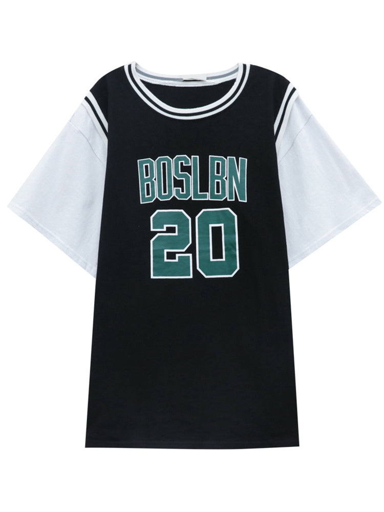 Women's Basketball Jersey Loose Bf Wind Korean Style Summer