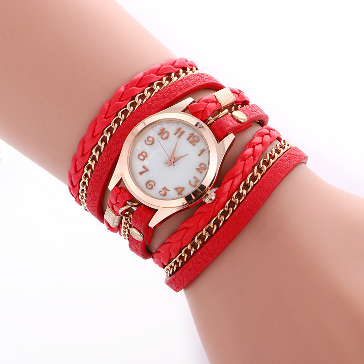 Conjunto de pulsera y reloj bohemios