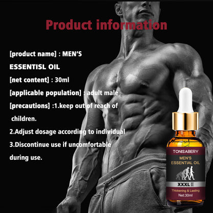 TONYSABERY Men’s Products - Essential Massage Oil for Lasting Thickness and Erection Enhancement