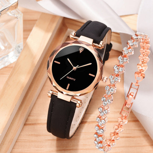 Conjunto de reloj y pulsera de cuarzo - Conjunto de 3 piezas