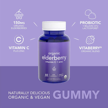 Elderberry Gummies. - Antioxidant, Immune-Boosting, Supports Skin Health, Energy-Boosting Supplement