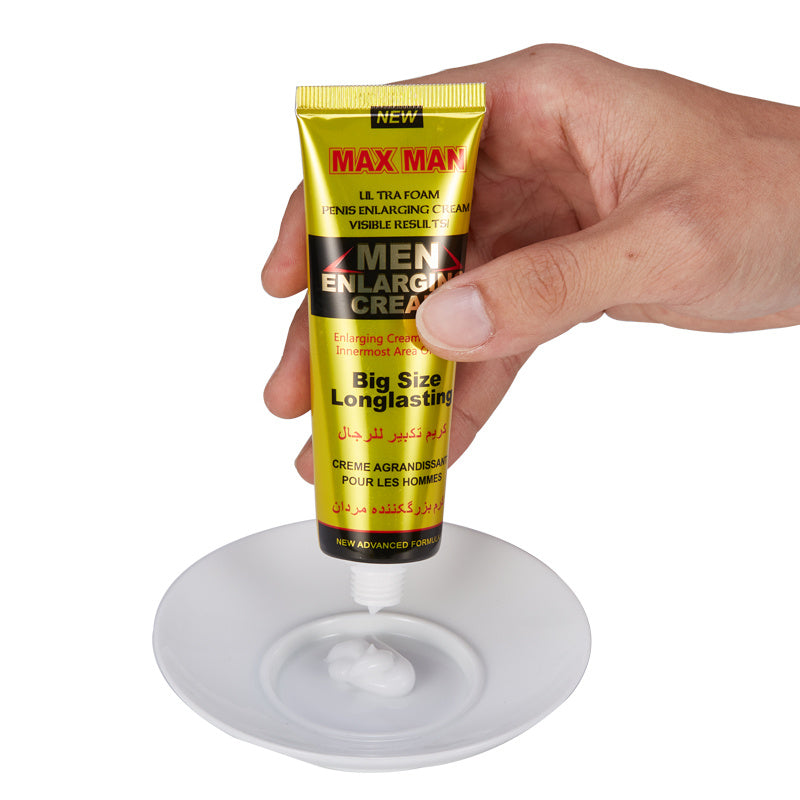 Crema reafirmante y espesante con nueva fórmula para mejorar el rendimiento masculino MAX MAN