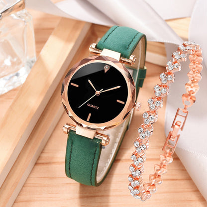 Quartz Watch and Bracelet Set - 3-Piece Set