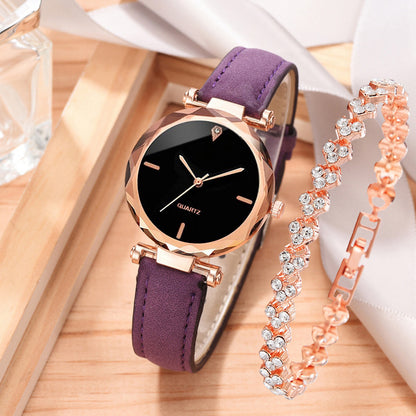 Quartz Watch and Bracelet Set - 3-Piece Set