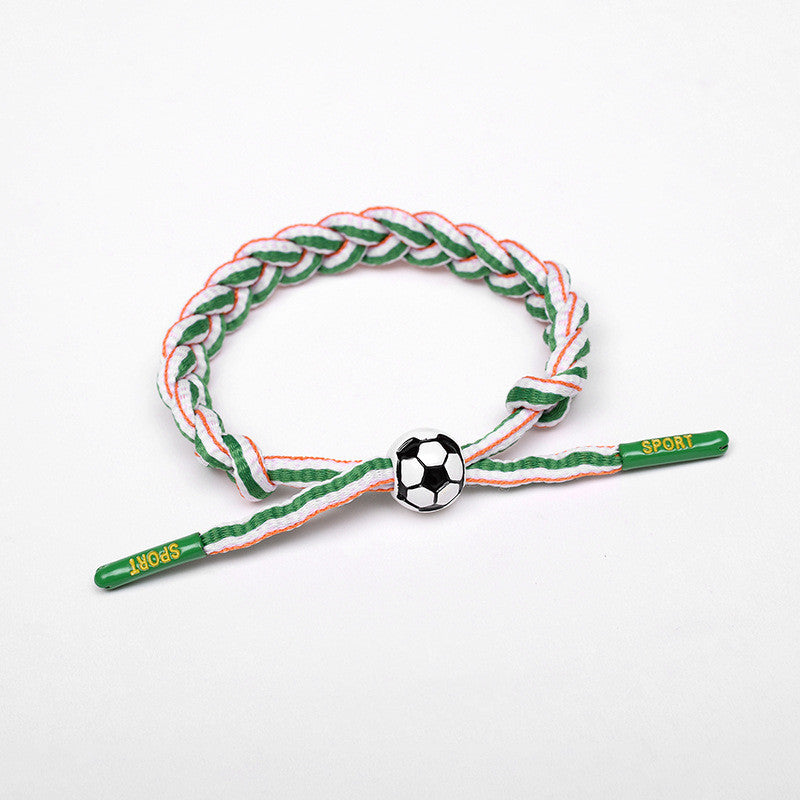 Football Star Braided Bracelet - Country Flags