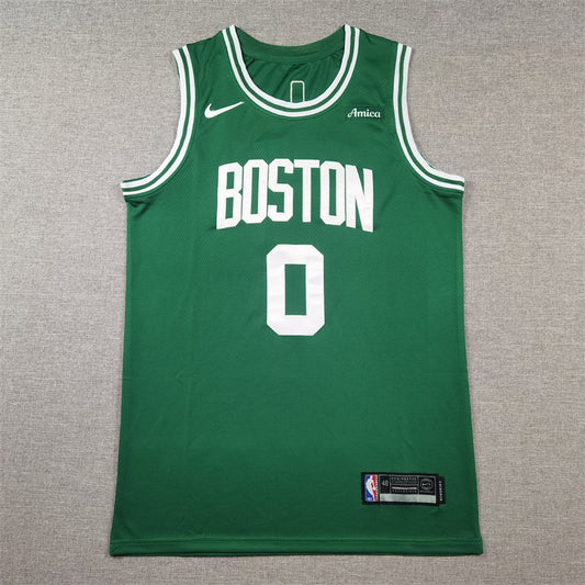 Boston CELTICS TATUM #0 White Top Quality Hot Pressing Green NBA Jersey