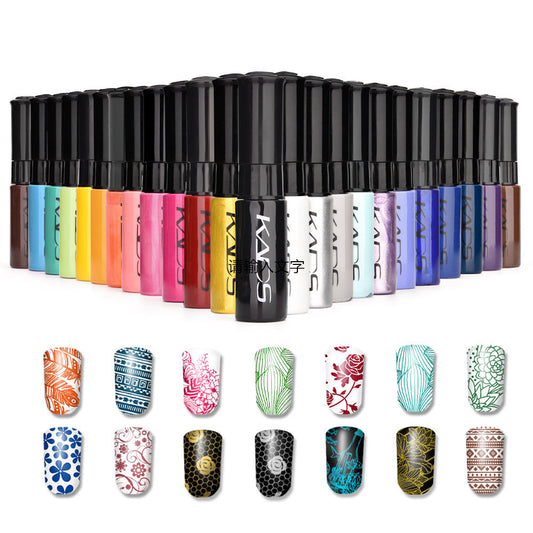 Esmalte de uñas con estampados coloridos de KADS