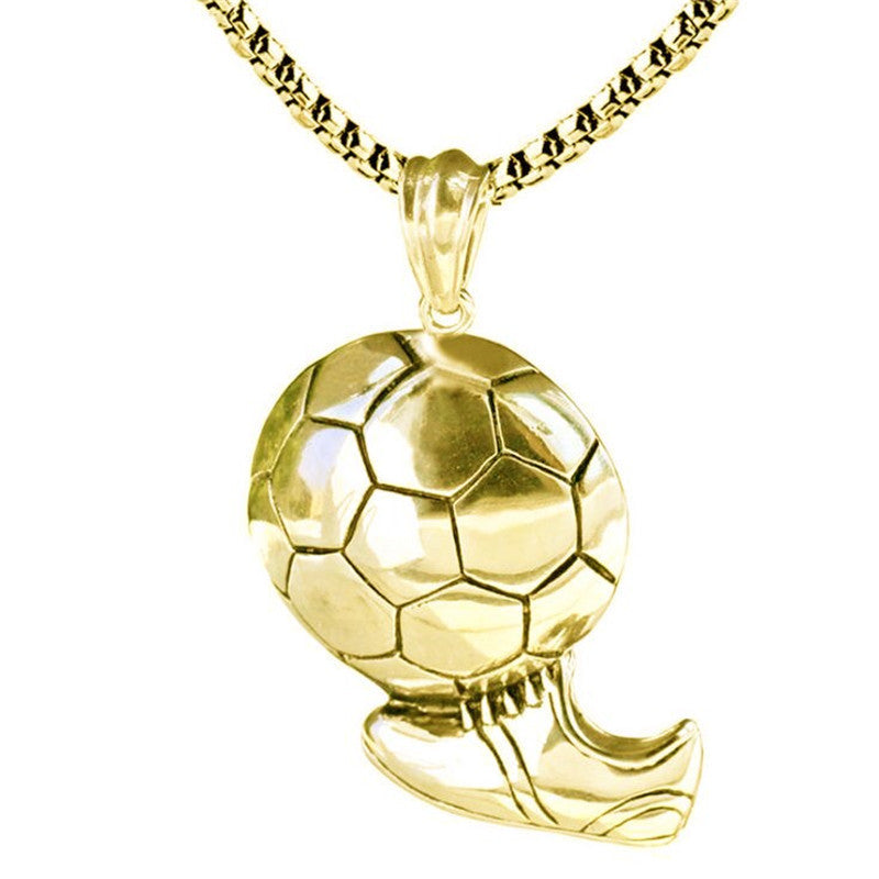 Sneakers football shot pendant necklace