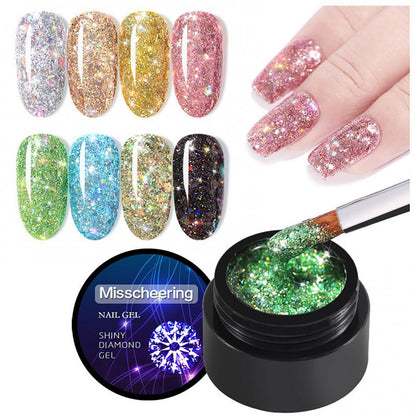 MISSCHEERING Nail Art Diamond UV Esmalte de uñas Pegamento