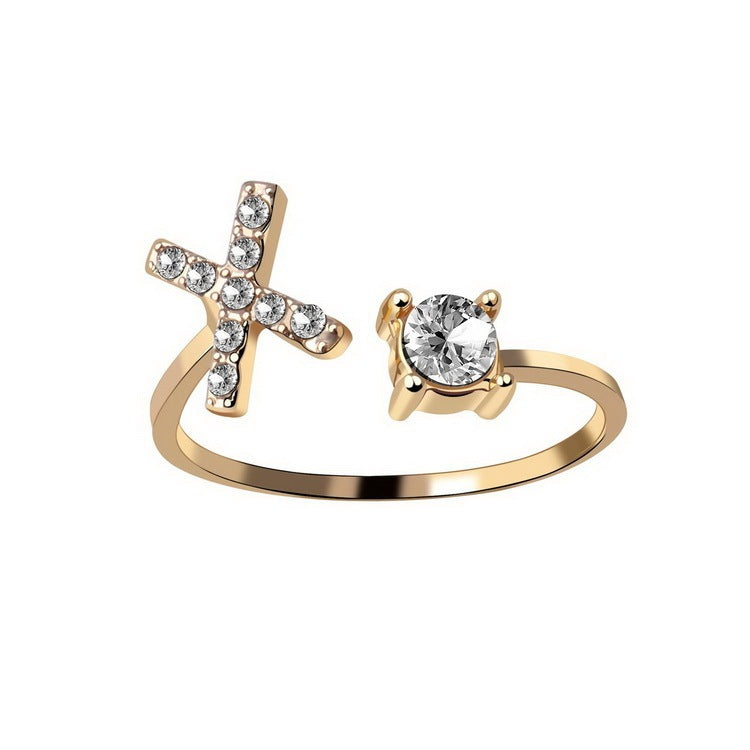 New Design Adjustable Letter Elegant Ring