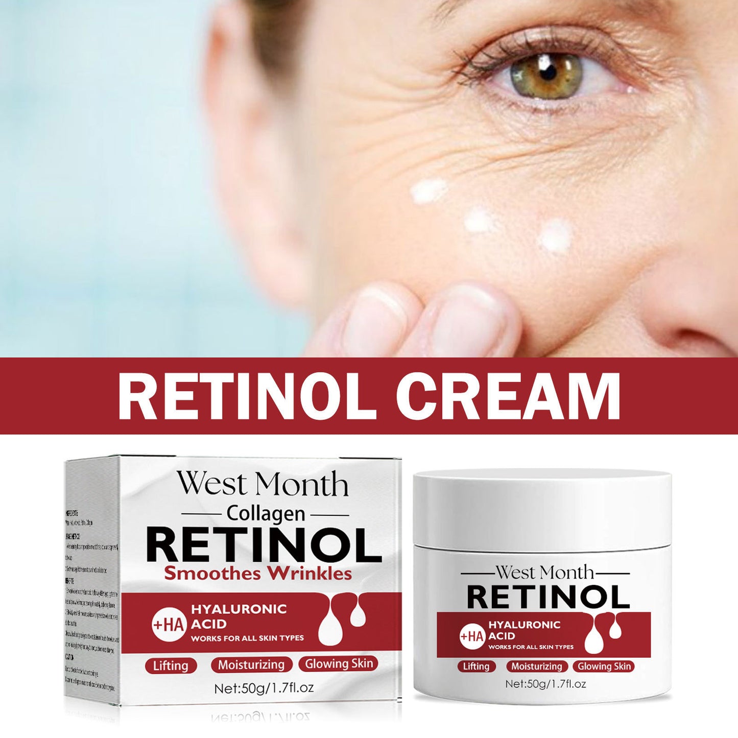 Crema facial antiarrugas nutritiva y reafirmante con retinol College de WEST MONTH: compre 3 y pague 2