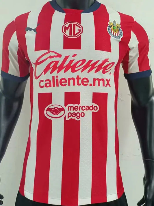 2024-25  Chivas Home Player Version Soccer Jersey