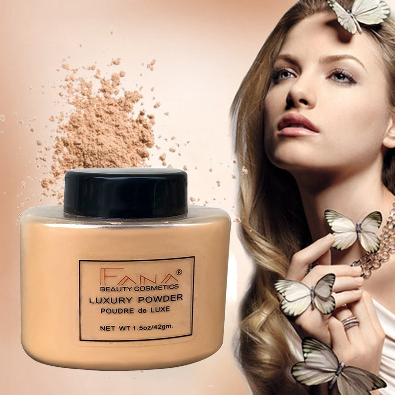 FANA Face Powder Foundation - Oil Control Full Coverage Banana Powder, Semi-Translucent Mineral