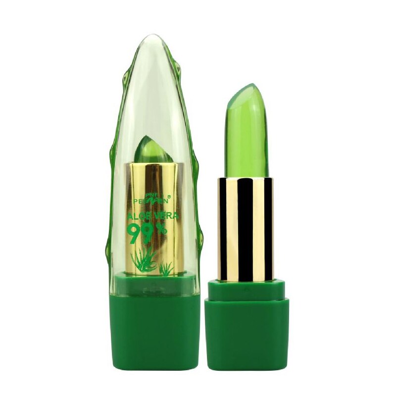 PEINEN Aloe Vera Gel, Color Changing Lipstick, Brightening Moisturizing Anti-Drying, Desalination Fine Grain Lip Balm Care