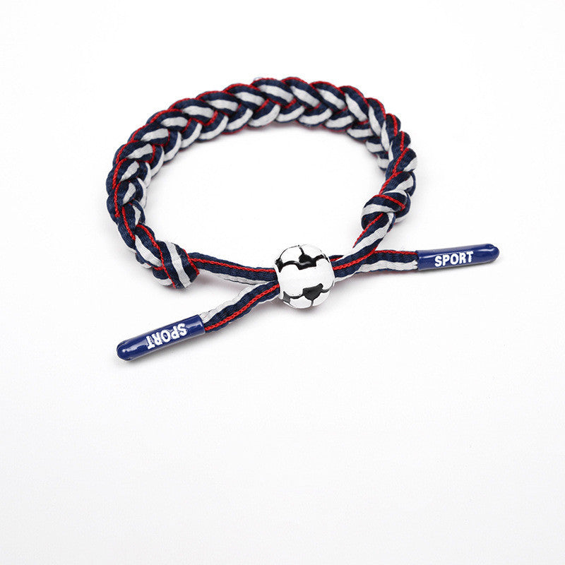 Football Star Braided Bracelet - Country Flags