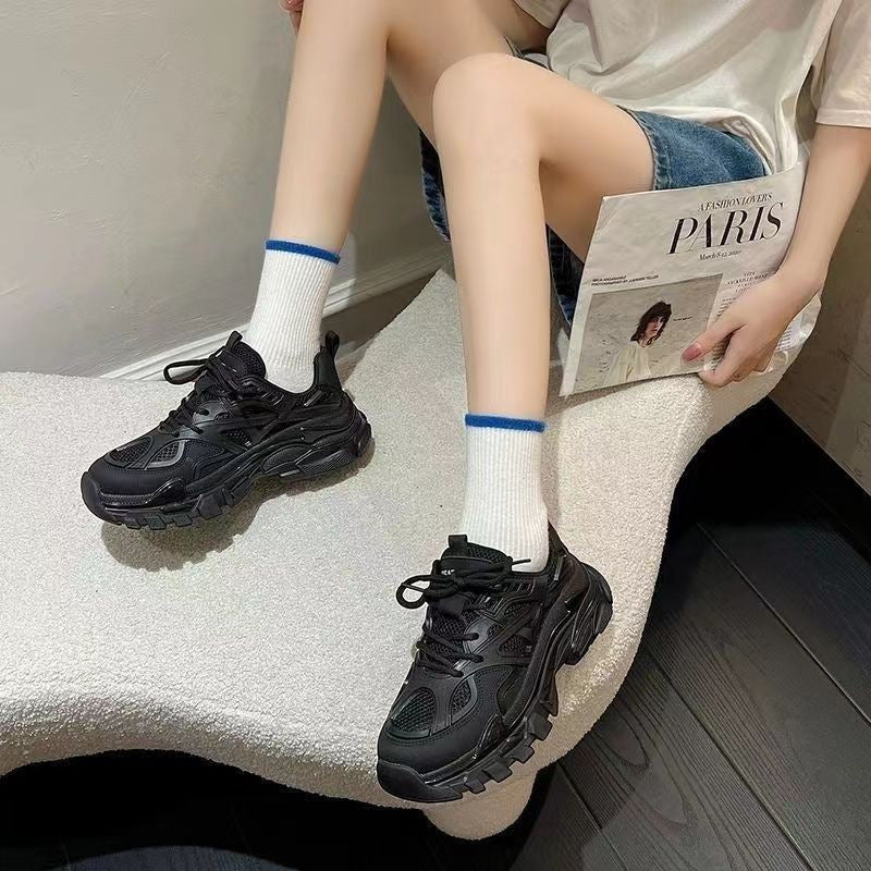 Women's Thick High Heel Casual Sneakers