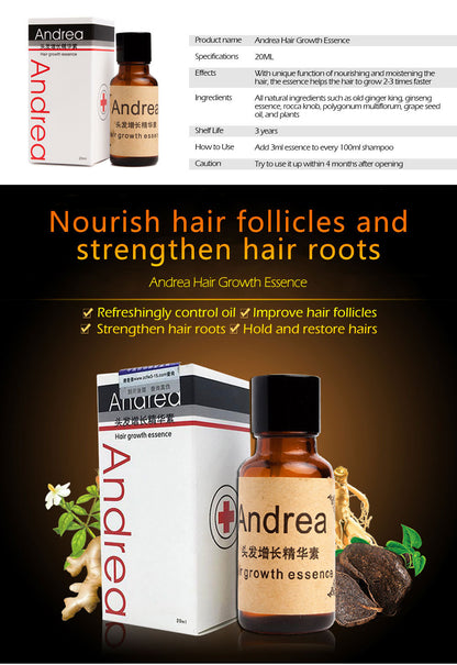 ANDREA Hair Growth Liquid 20ml - Intensive Anti-Hair Loss Treatment & Keratin Hair Care