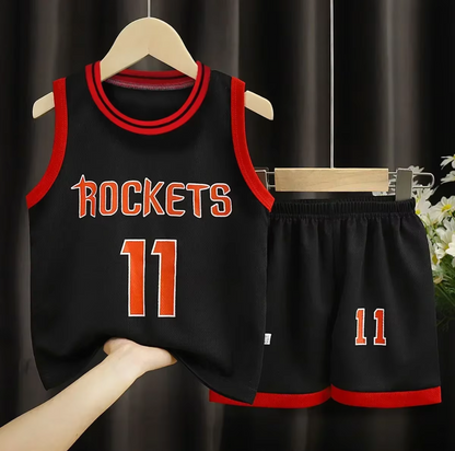 New 2024-25 American Basketball, Boston, Bulls, Rockets, Golden State Kids Jersey and Shorts Set