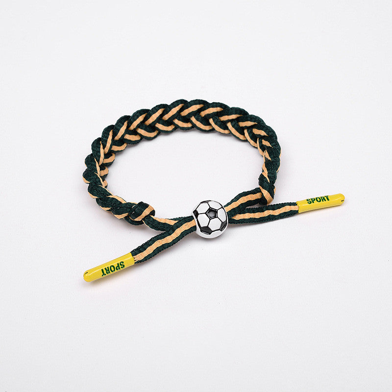 Football Star Braided Bracelet - Country Flags