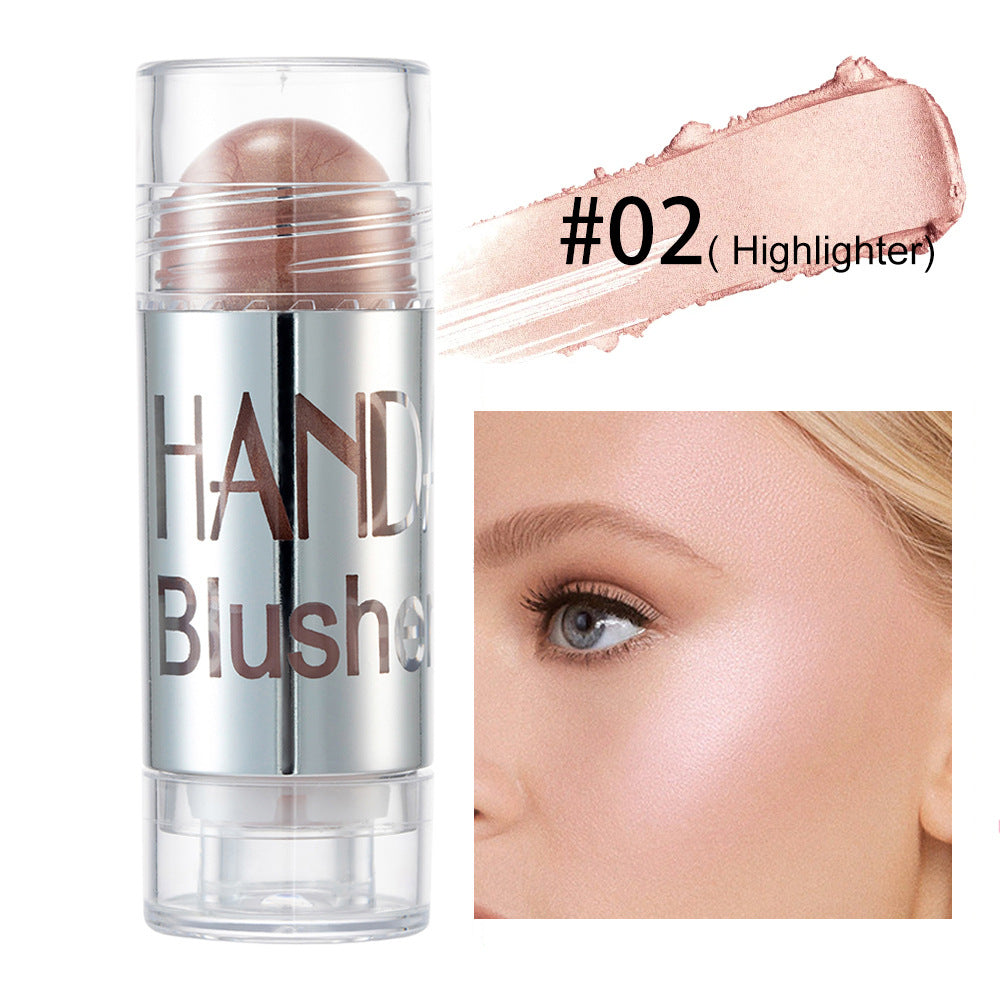 HANDAIYAN Stick Cheek Blush Shimmer Face Makeup Highlighter Bronzer Contour Cream Long-Lasting Cosmetic - Waterproof, Long-Lasting Effect