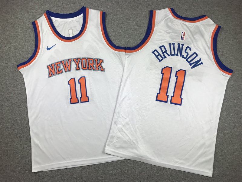 New York Knicks BRUNSON # 11 Blue City Edition and White Kids NBA Jersey